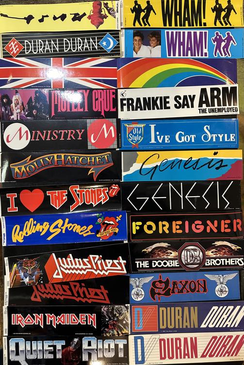 Big Fun has vintage rock mini posters and bumper stickers from the 80s and 90s